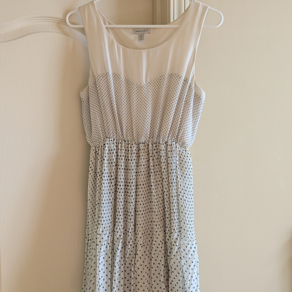 Vintage Sleeveless Polka Dot Scoop Neck Midi Sundress